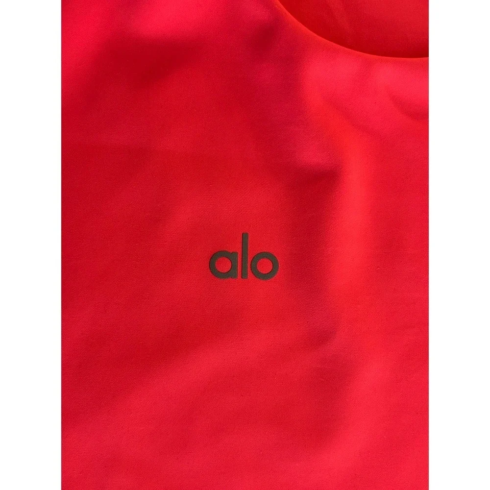 Alo Yoga Airlift Plie Bodysuit Neon Pink One Shoulder Womens XS (1215)